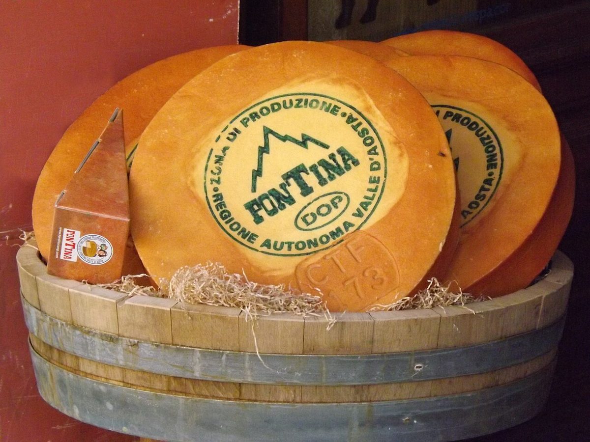 Fontina, photographed