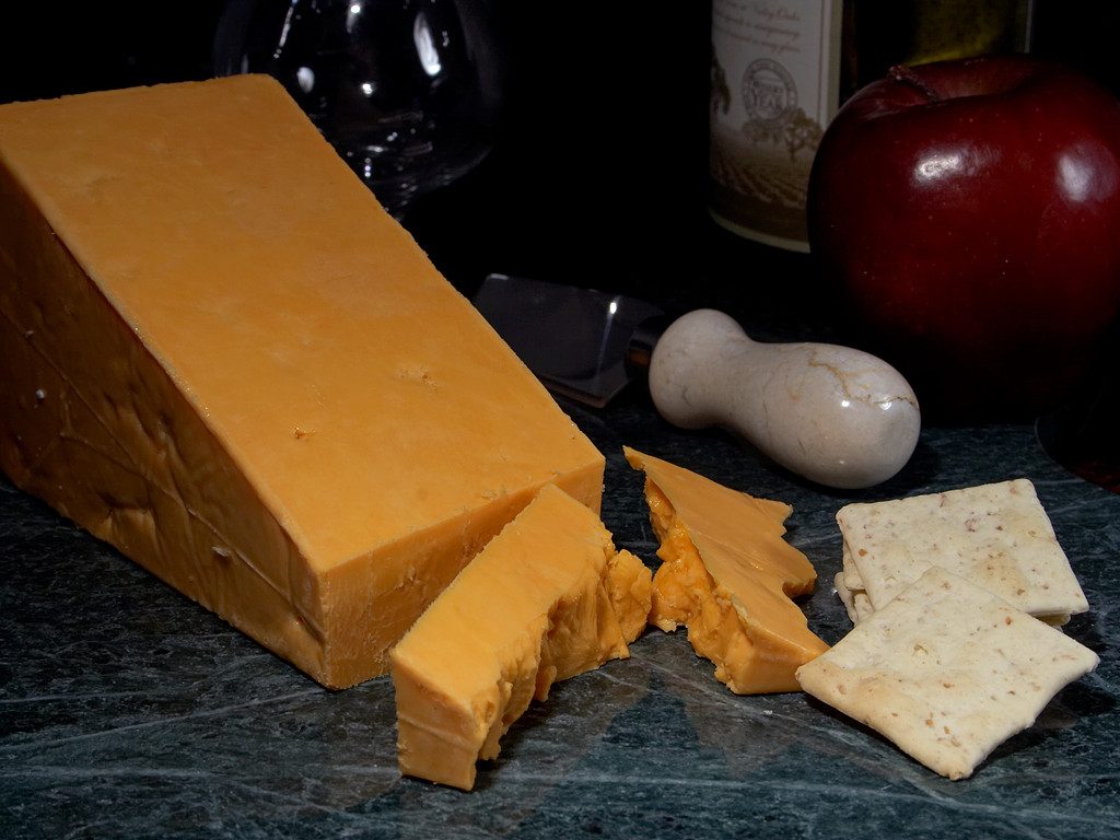 Red Leicester, photographed