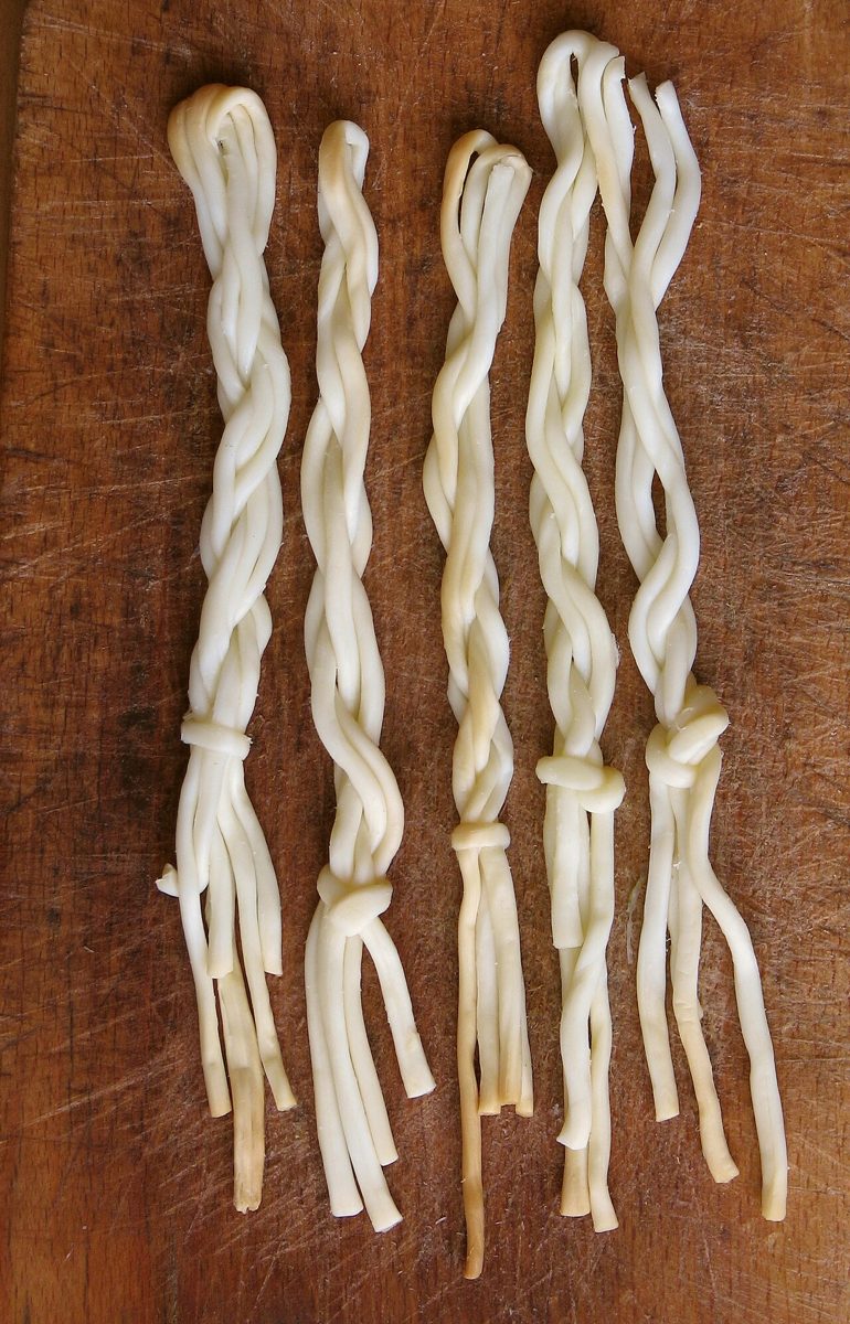 String cheese, photographed